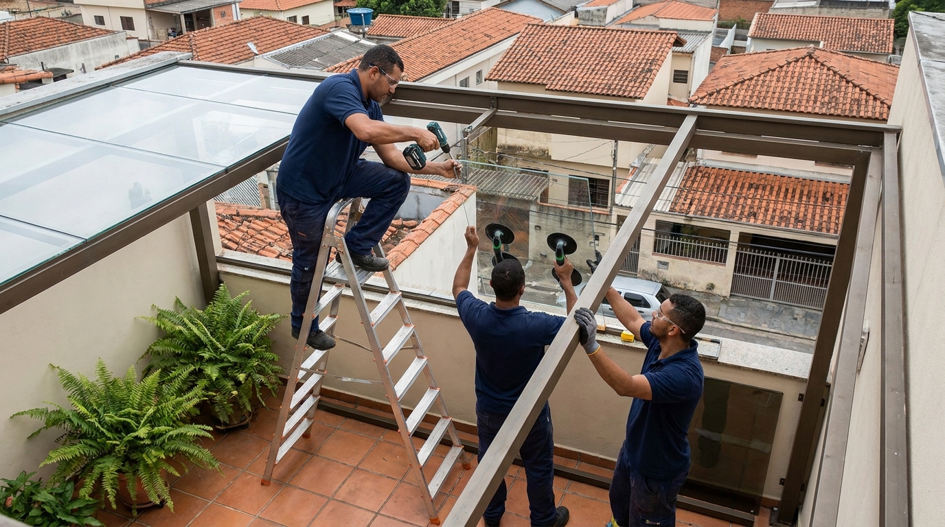 Cobertura de Vidro em Carapicuíba‑SP